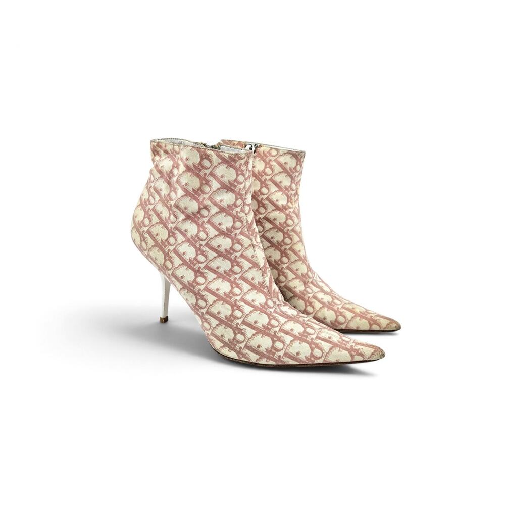 Y2k Christian Dior Boots Pink Trotter Ankle - Size EU 38.5 (US 8)